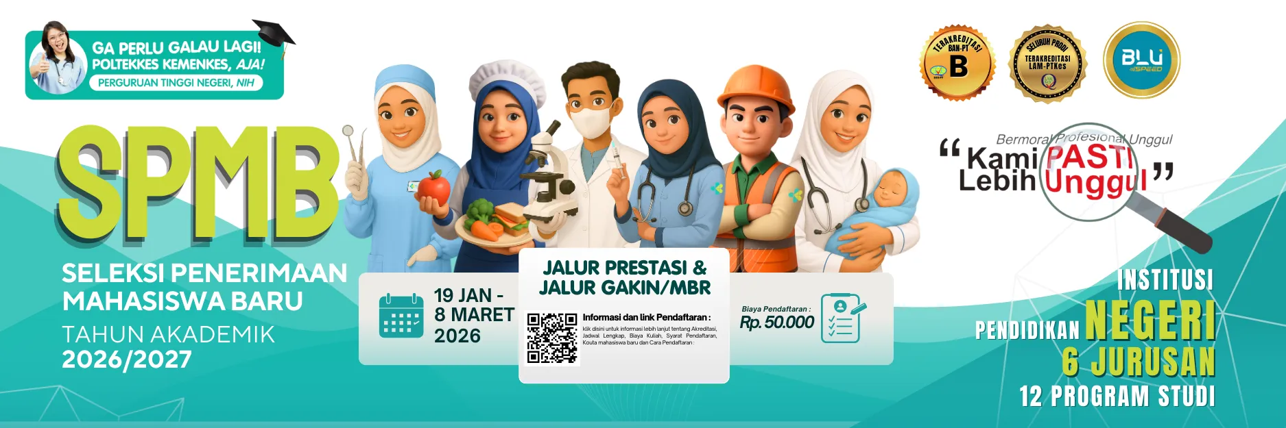 Pendaftaran Mahasiswa Baru Jalur PMDP Poltekkes Kemenkes Banjarmasin TA 2026/2027